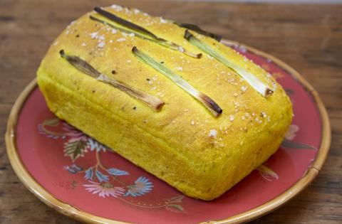 Turmeric olive oil loaf