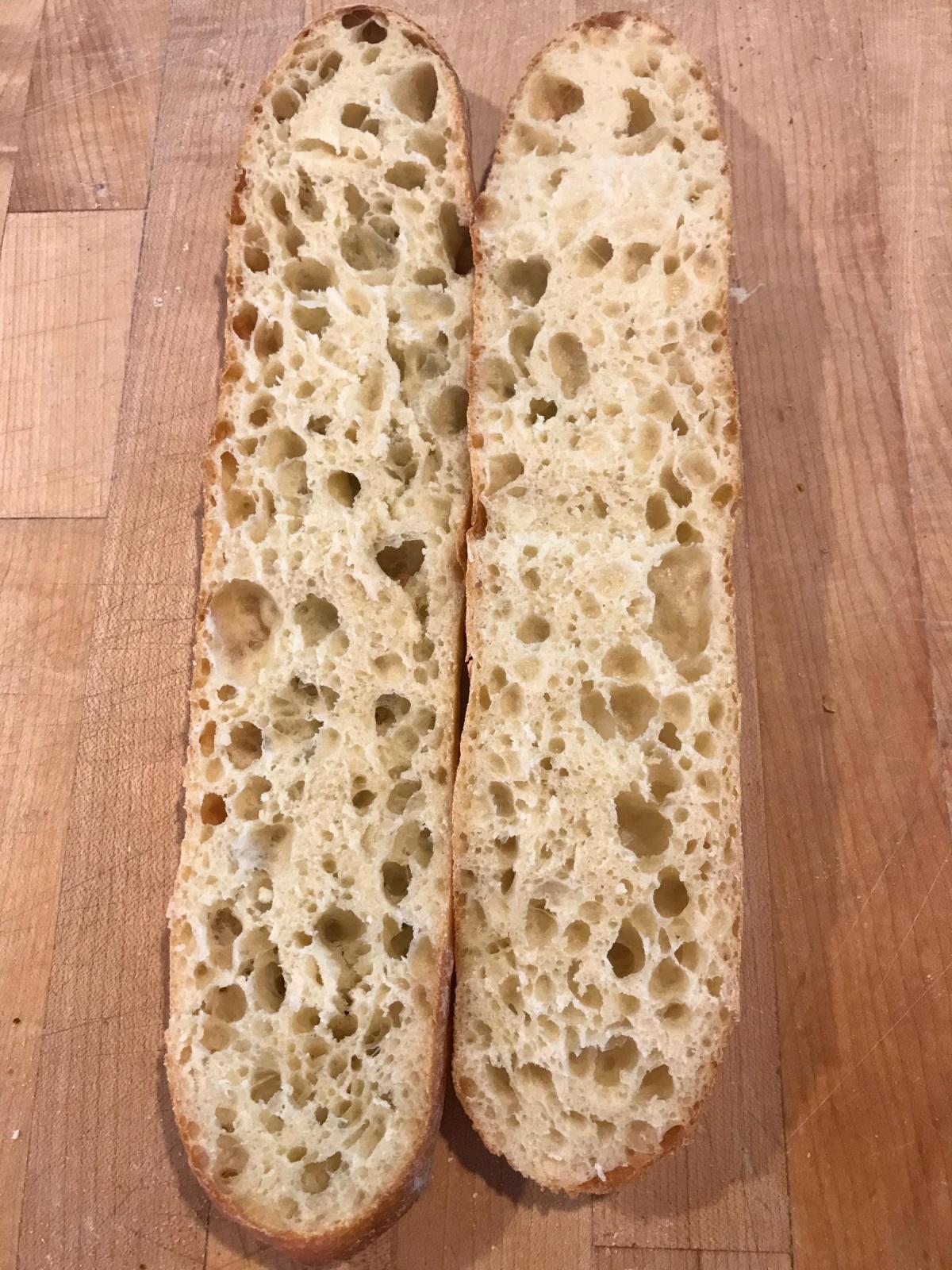 Baguette fava crumb